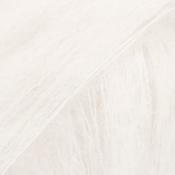DROPS Kid-Silk 01 Off White – mohair silk yarn