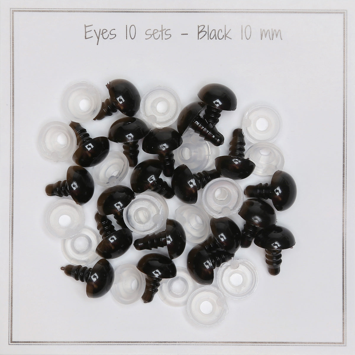 Black Safety Eyes – 10 mm