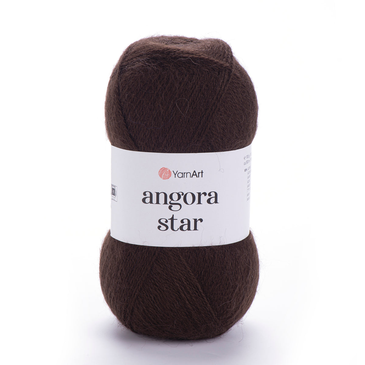 YarnArt Angora Star 116 Marron foncé – fil duveteux acrylique et laine