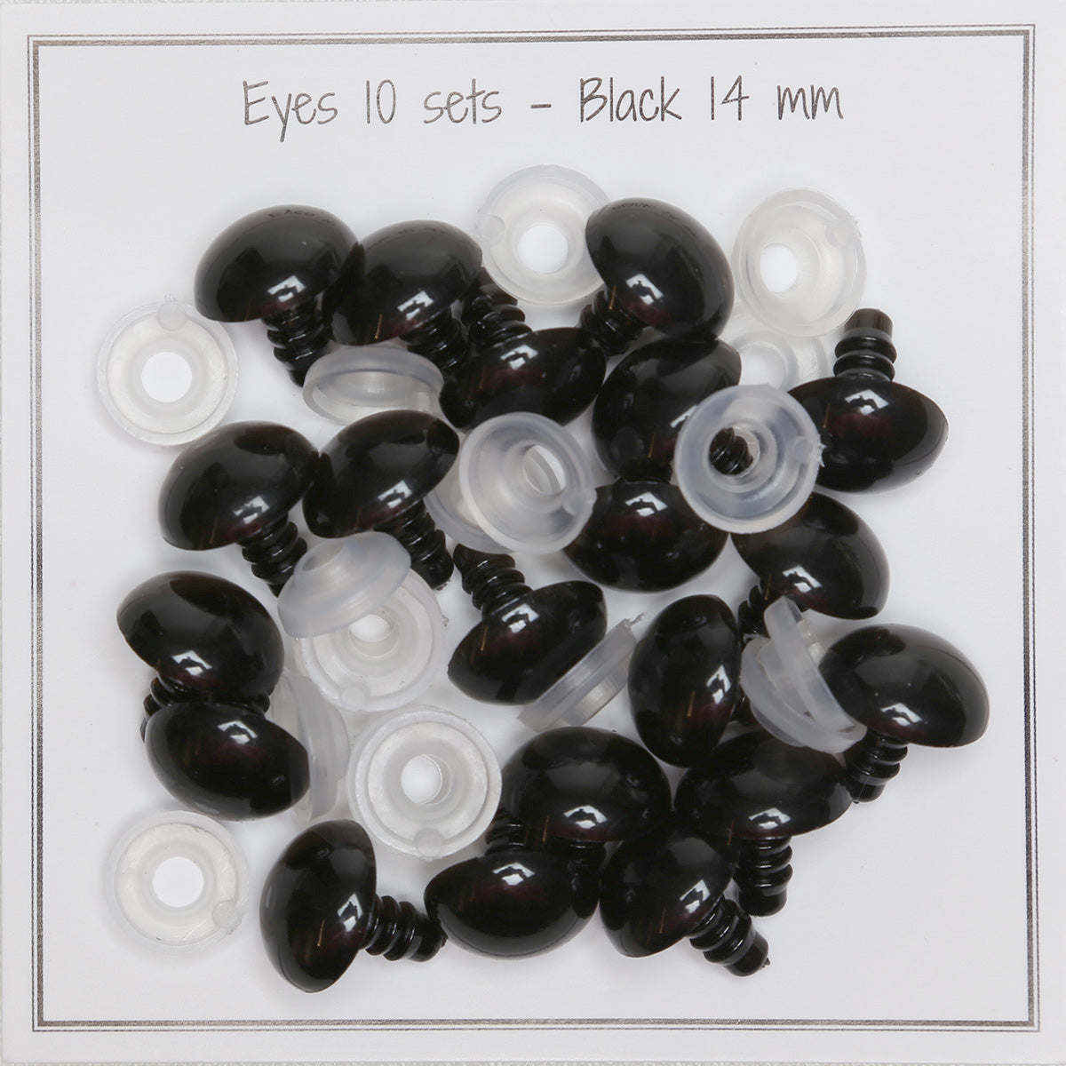 Black Safety Eyes – 14 mm