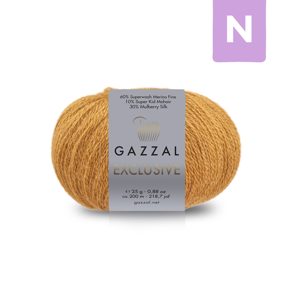 Gazzal Exclusive 9930 Bronze – merino silk mohair yarn
