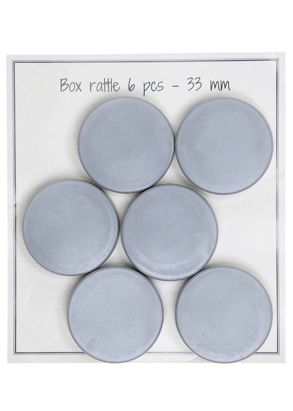 Box Rattle 33 mm – 6 pcs (Removable Sound Inserts)