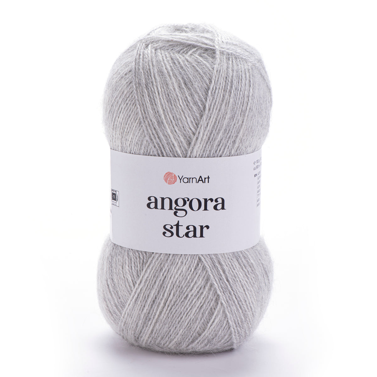 YarnArt Angora Star 282 Gris – fil duveteux acrylique et laine