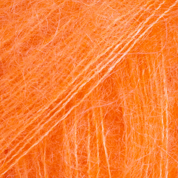 DROPS Kid-Silk 49 Electric Orange – mohair silk yarn