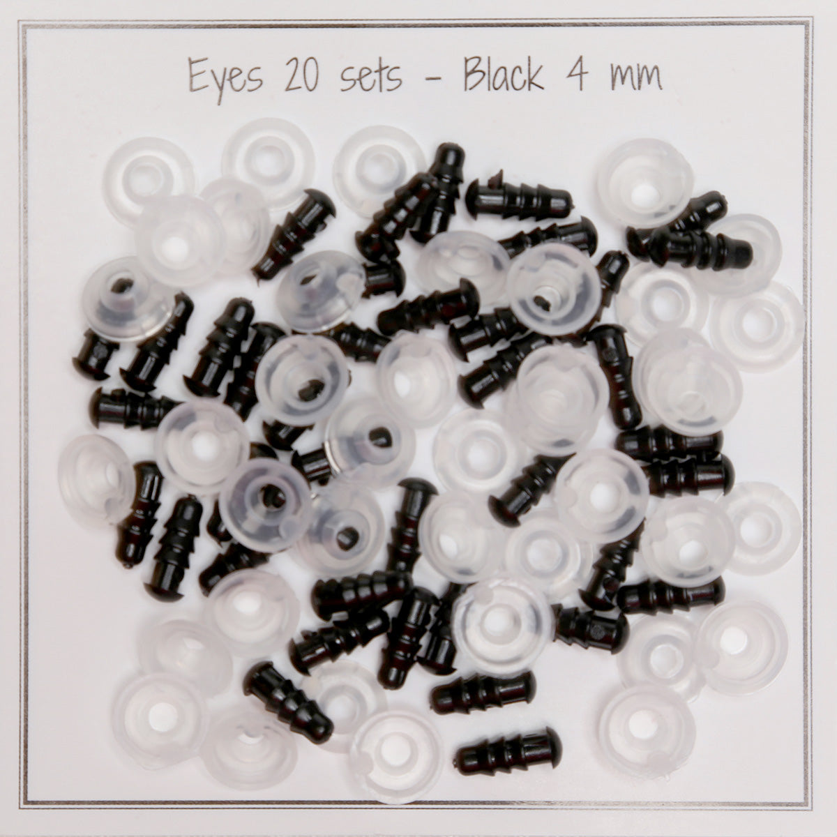 Black Safety Eyes – 4 mm (Miniature)