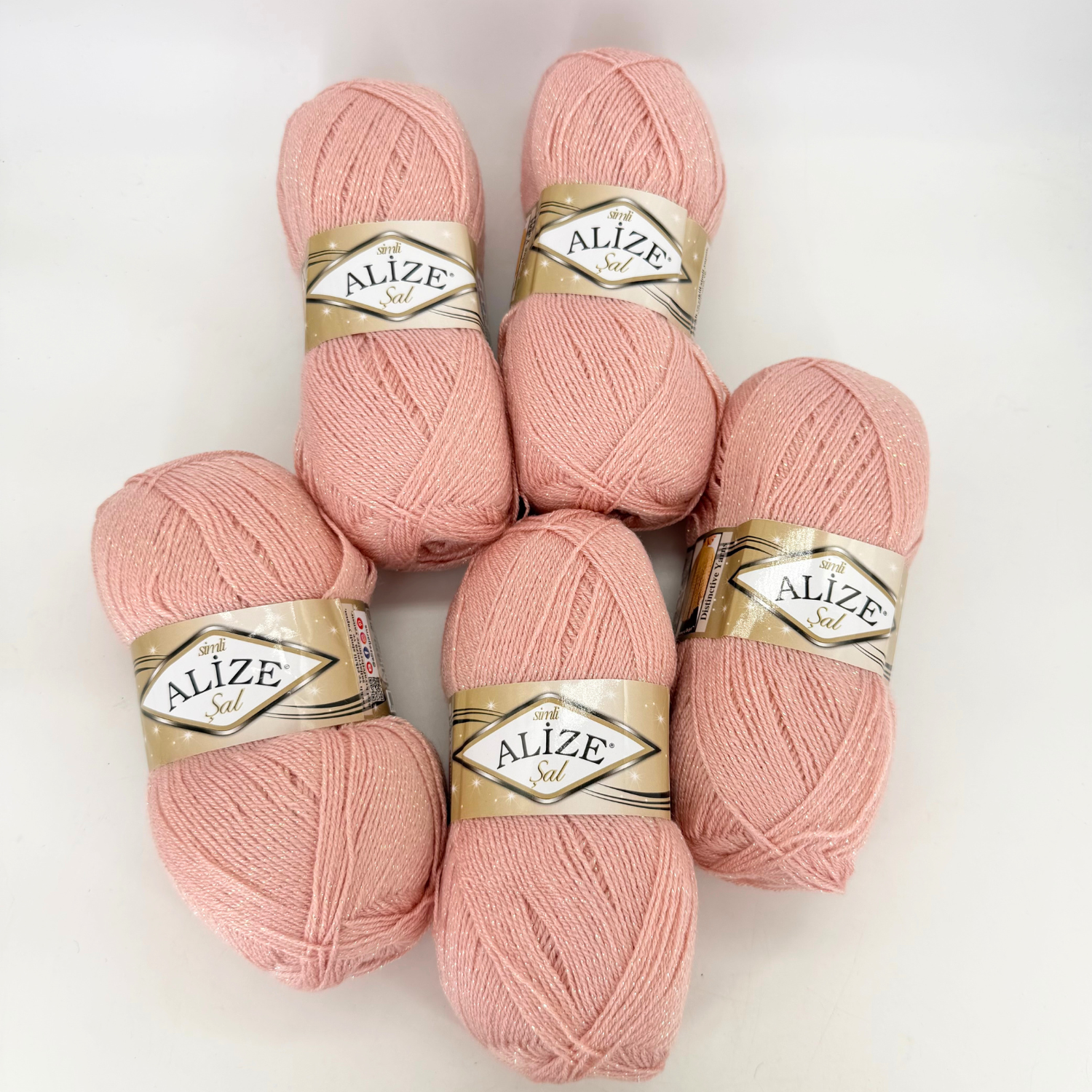 Alize Sal Simli 161 (rose) – lot de 5 pelotes