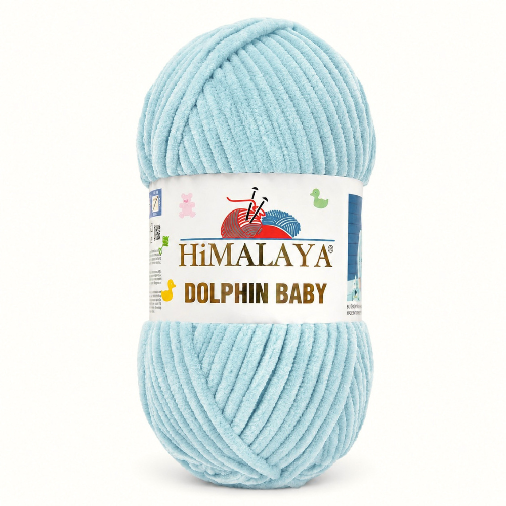 Himalaya Dolphin Baby 80385 Пудрово-голубой – плюшевая шенилл-пряжа