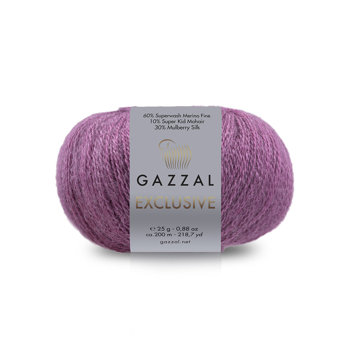 Gazzal Exclusive 9941 Plum – merino silk mohair yarn