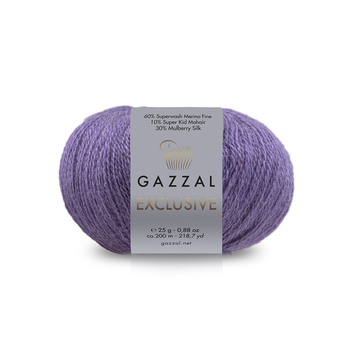 Gazzal Exclusive 9942 Purple – merino silk mohair yarn