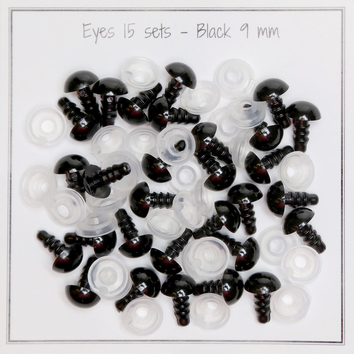 Black Safety Eyes – 9 mm