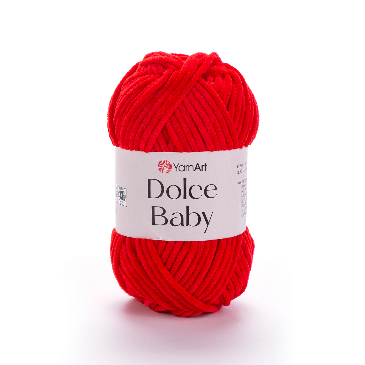 YarnArt Dolce Baby 748 Red – fine chenille yarn
