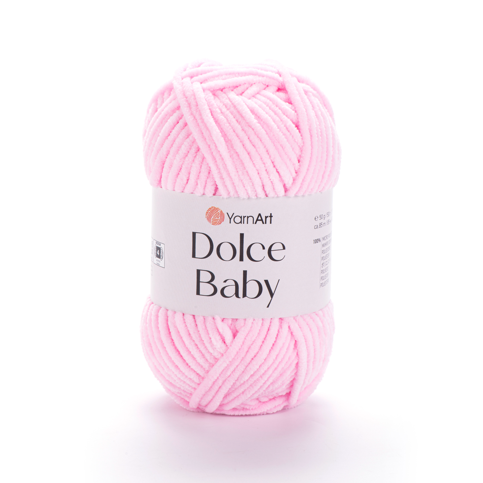 YarnArt Dolce Baby 750 Baby Pink – fine chenille yarn