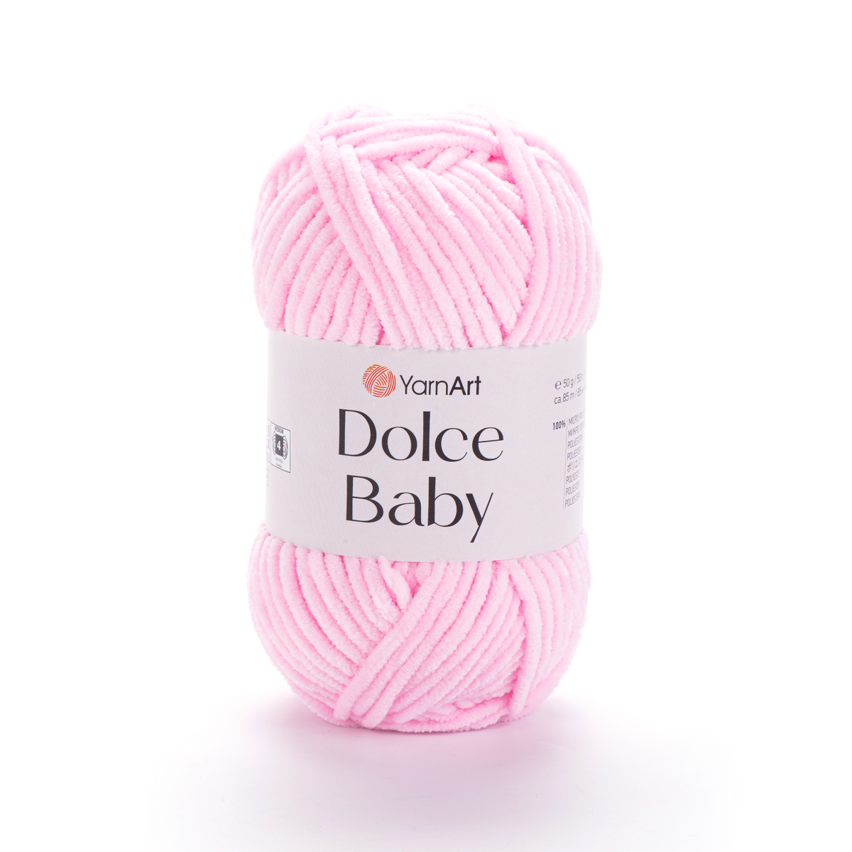 YarnArt Dolce Baby 750 Baby Pink – fine chenille yarn