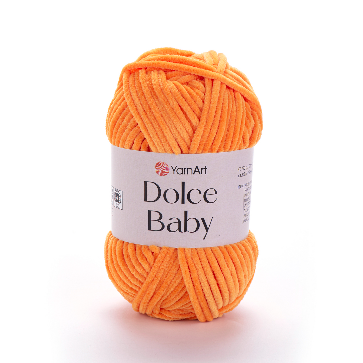 YarnArt Dolce Baby 852 Orange – fine chenille yarn