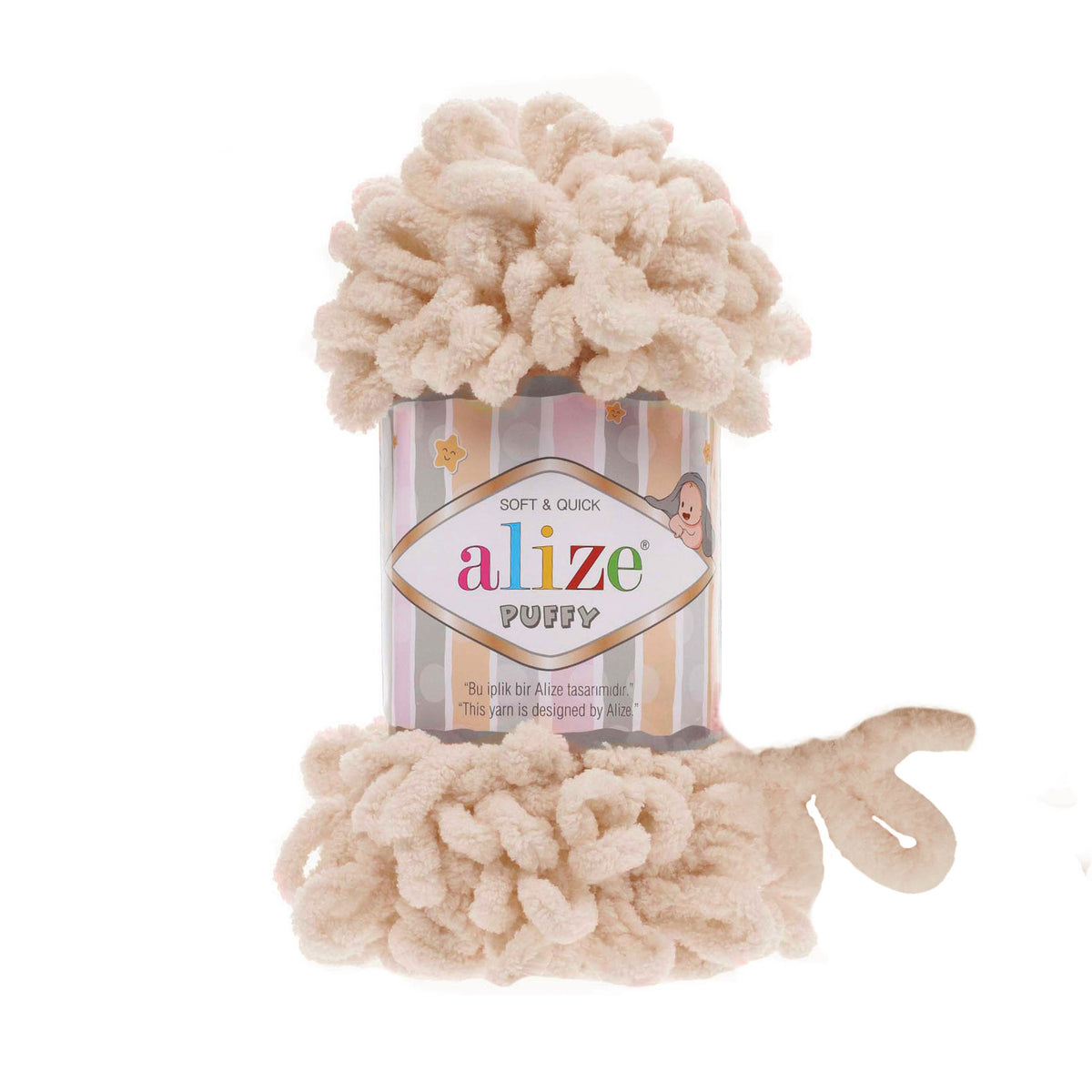 Alize Puffy 889 Слоновая кость – петельная пряжа