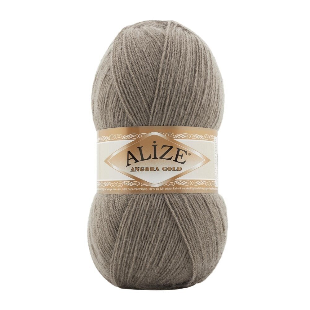 Alize Angora Gold 283 Pilkšvai ruda – pūkuoti akrilo ir vilnos siūlai