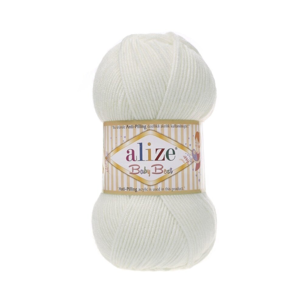Alize Baby Best 450 Murtvalge – bambusega beebilõng
