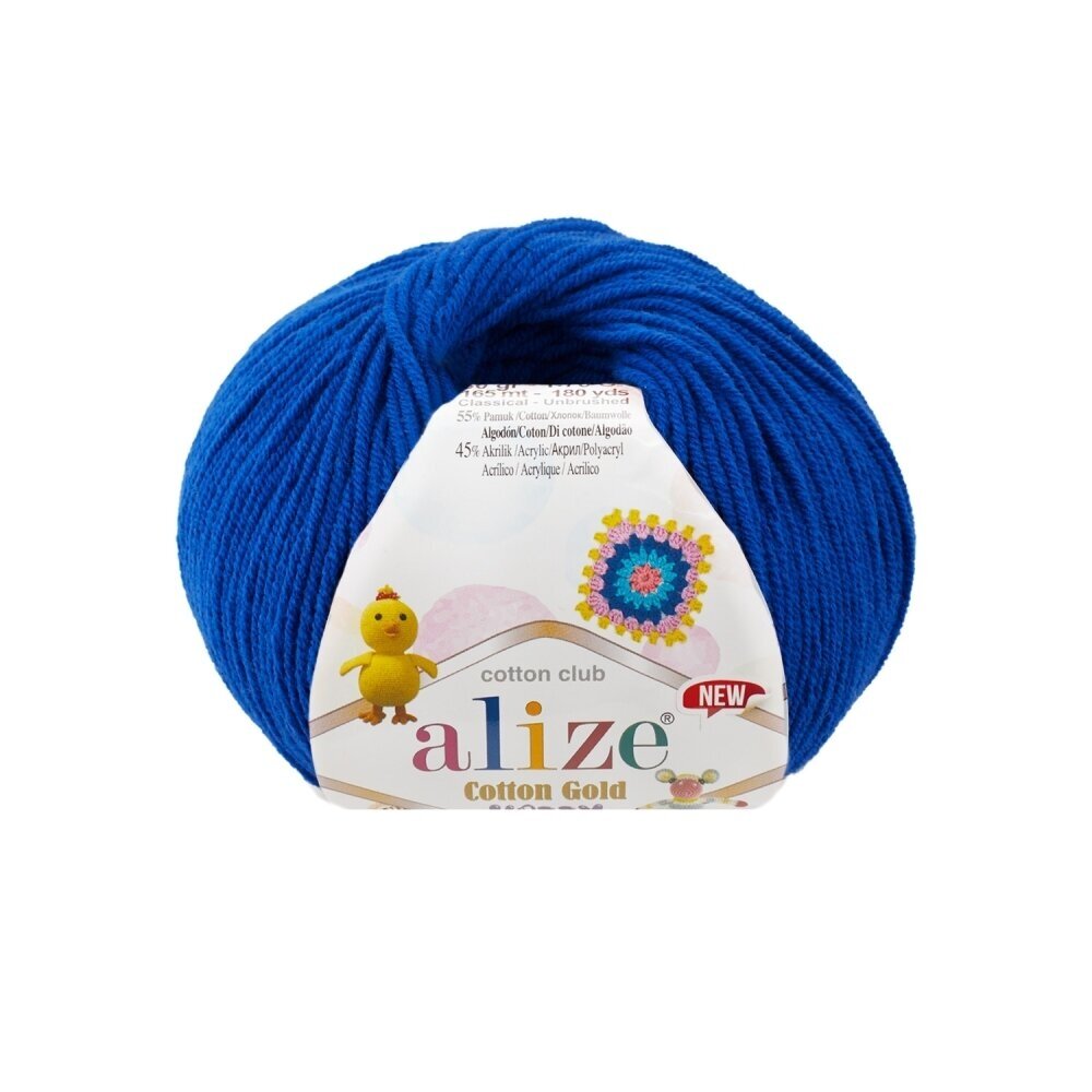 Alize Cotton Gold Hobby 141 Kuningsinine – puuvilla-akrüüllõng