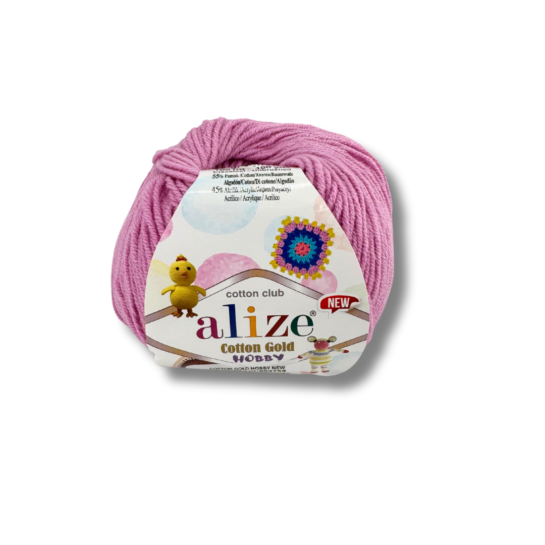 Alize Cotton Gold Hobby 98 Roosa – puuvilla-akrüüllõng