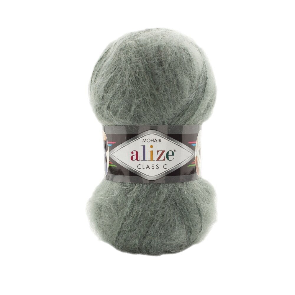 Alize Mohair Classic 180 Verde grigio – filato acrilico con mohair e lana