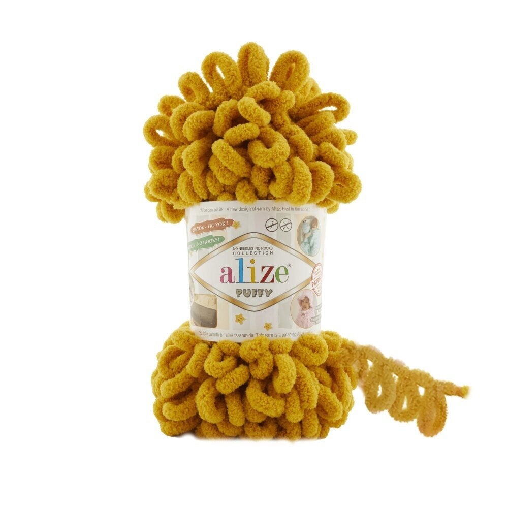 Alize Puffy 02 Шафрановый – петельная пряжа
