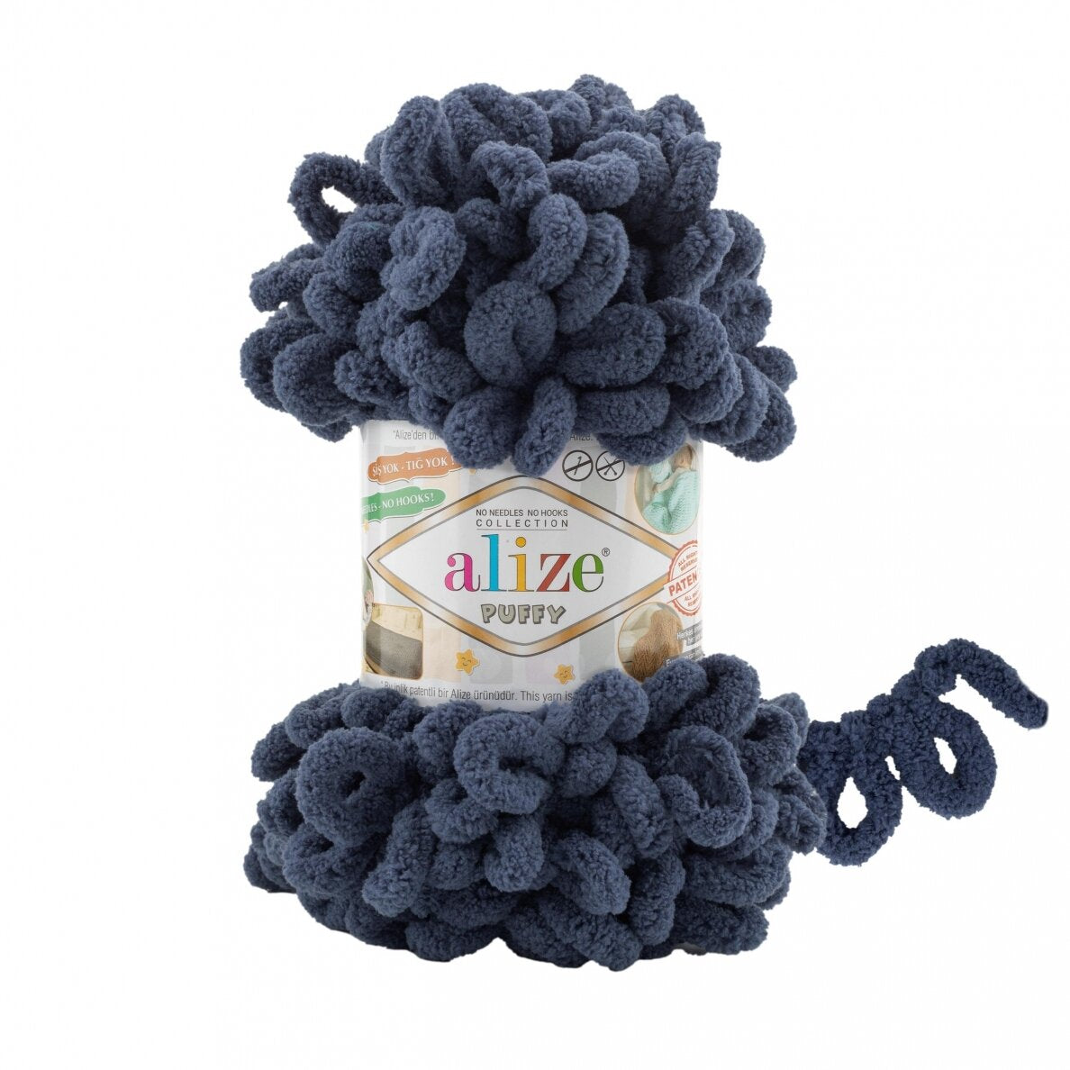 Alize Puffy 900 Глубокий тёмно-синий – петельная пряжа