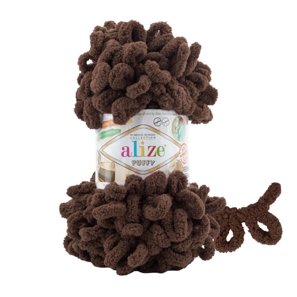 Alize Puffy 493 Коричневый – петельная пряжа