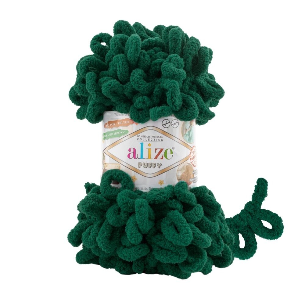Alize Puffy 30 Тёмно-зелёный – петельная пряжа