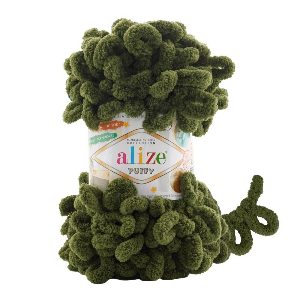 Alize Puffy 620 Оливковый – петельная пряжа