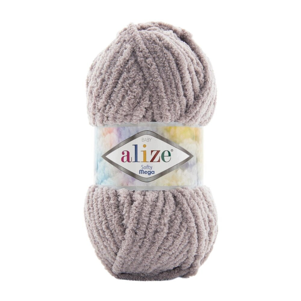 Alize Softy Mega 268 Каменный – толстая плюшевая пряжа