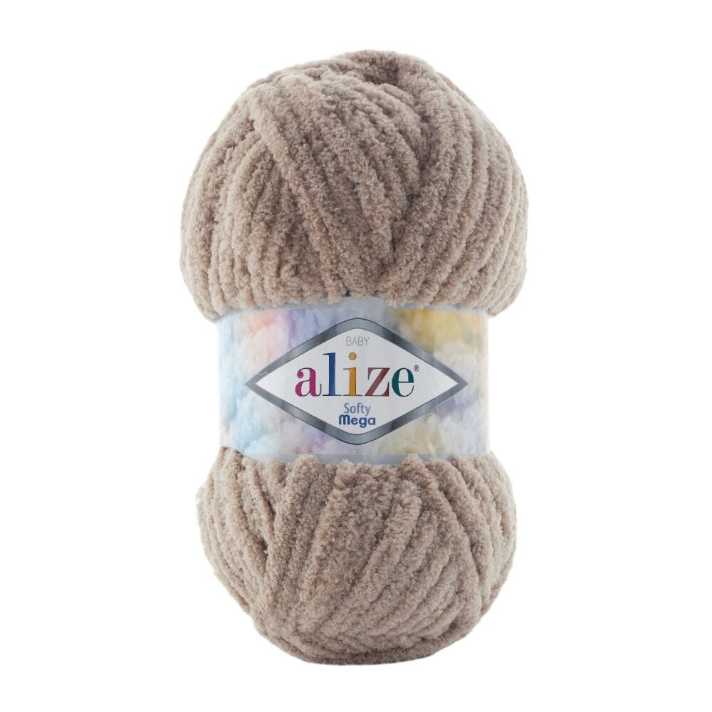 Alize Softy Mega 530 Бежевый – толстая плюшевая пряжа