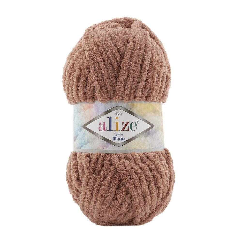 Alize Softy Mega 261 Мокко – толстая плюшевая пряжа