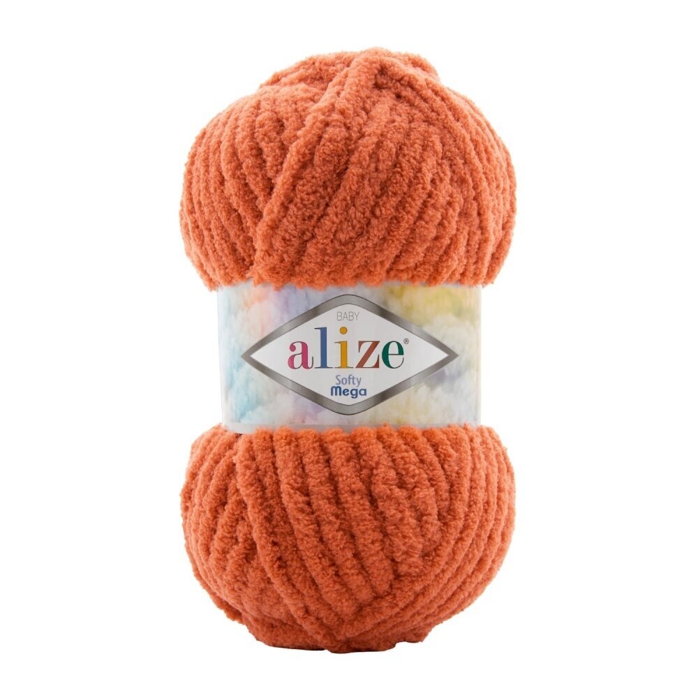 Alize Softy Mega 691 Терракотовый – толстая плюшевая пряжа