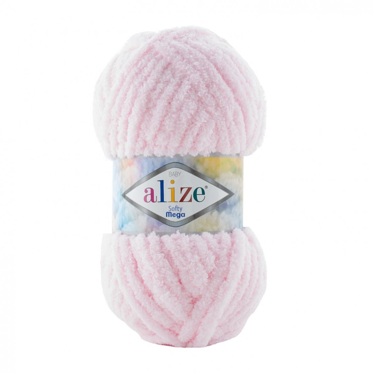Alize Softy Mega 31 Светло-розовый – толстая плюшевая пряжа