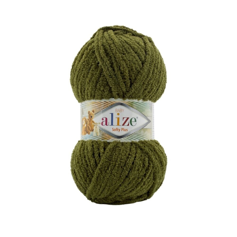 Alize Softy Plus 620 Dark Olive – chunky plush yarn