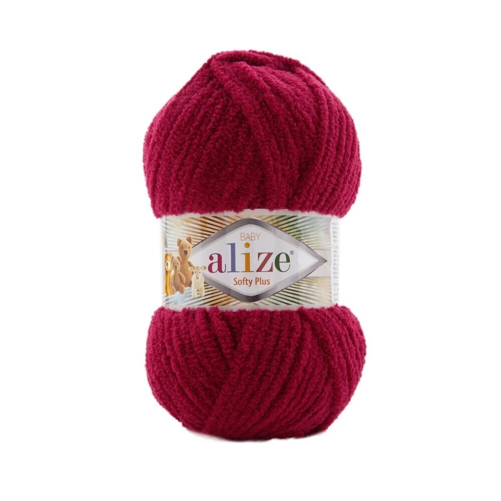 Alize Softy Plus 107 Cherry – chunky plush yarn