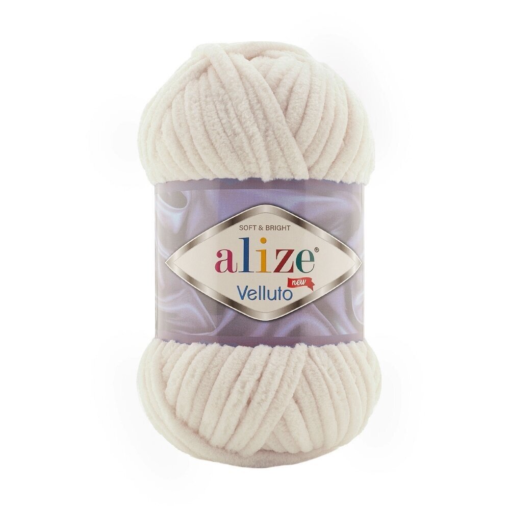Alize Velluto 599 Ivory – chenille yarn