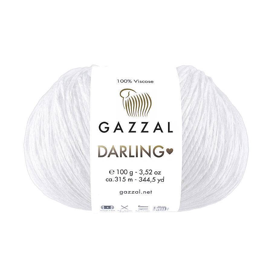 Gazzal Darling 551 Blanc – fil viscose d'été