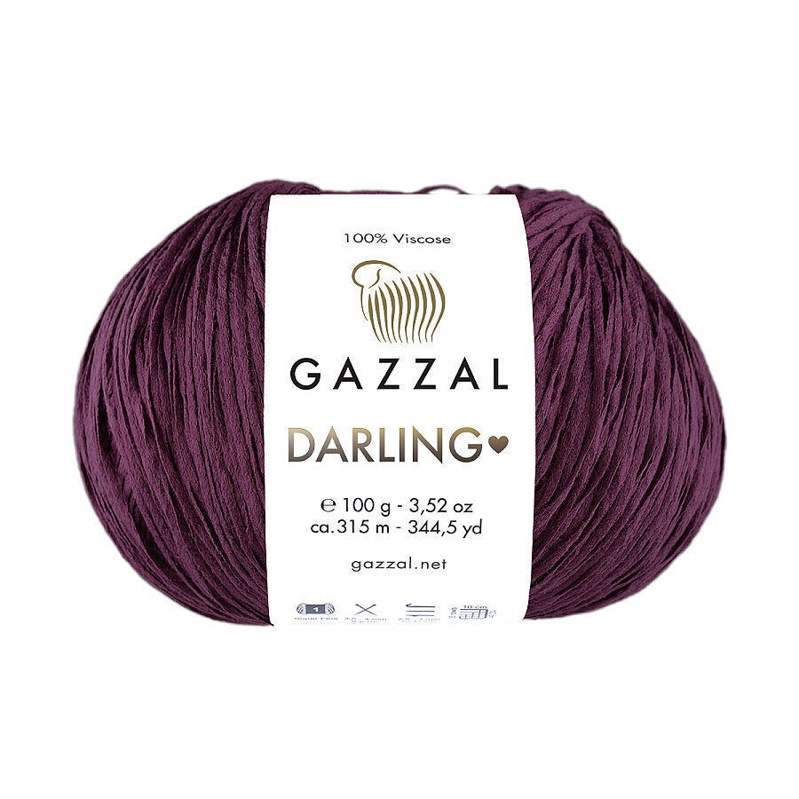 Gazzal Darling 560 Aubergine – fil viscose d'été
