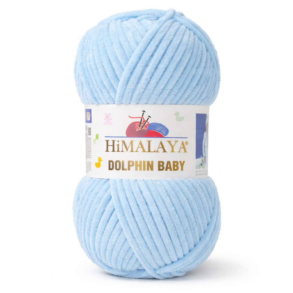 Himalaya Dolphin Baby 80306 Голубой – плюшевая шенилл-пряжа