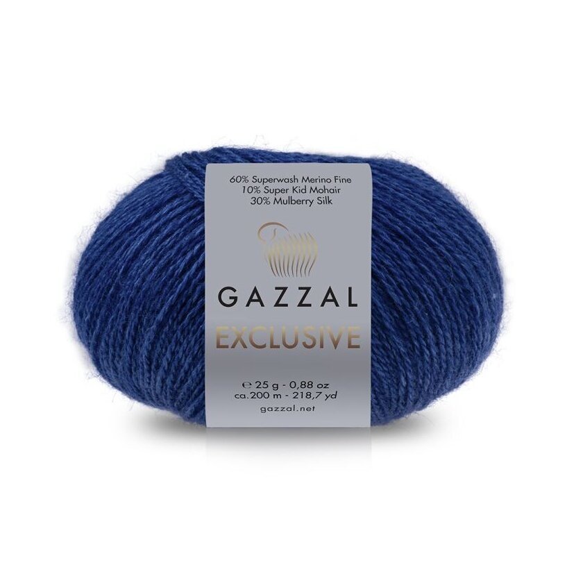 Gazzal Exclusive 9911 Navy – merino silk mohair yarn