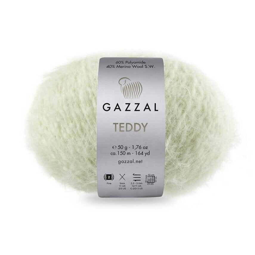 Gazzal Teddy 6554 Cream – merino bouclé yarn