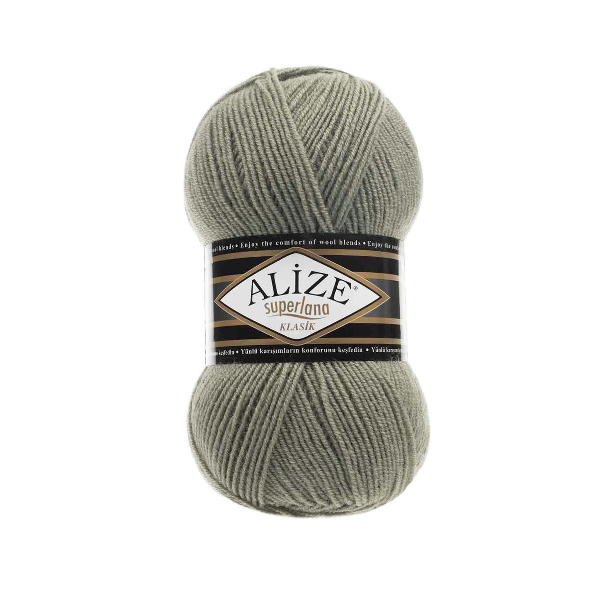 Alize Superlana Klasik 138 Grey Green – acrylic wool yarn