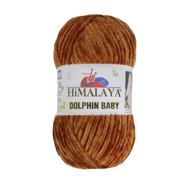Himalaya Dolphin Baby 80378 Коричный – плюшевая шенилл-пряжа