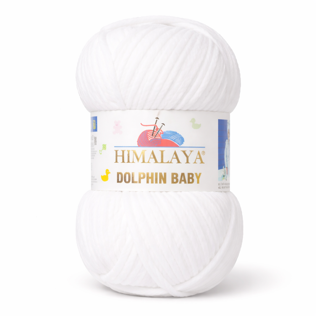 Himalaya Dolphin Baby 80301 Белый – плюшевая шенилл-пряжа