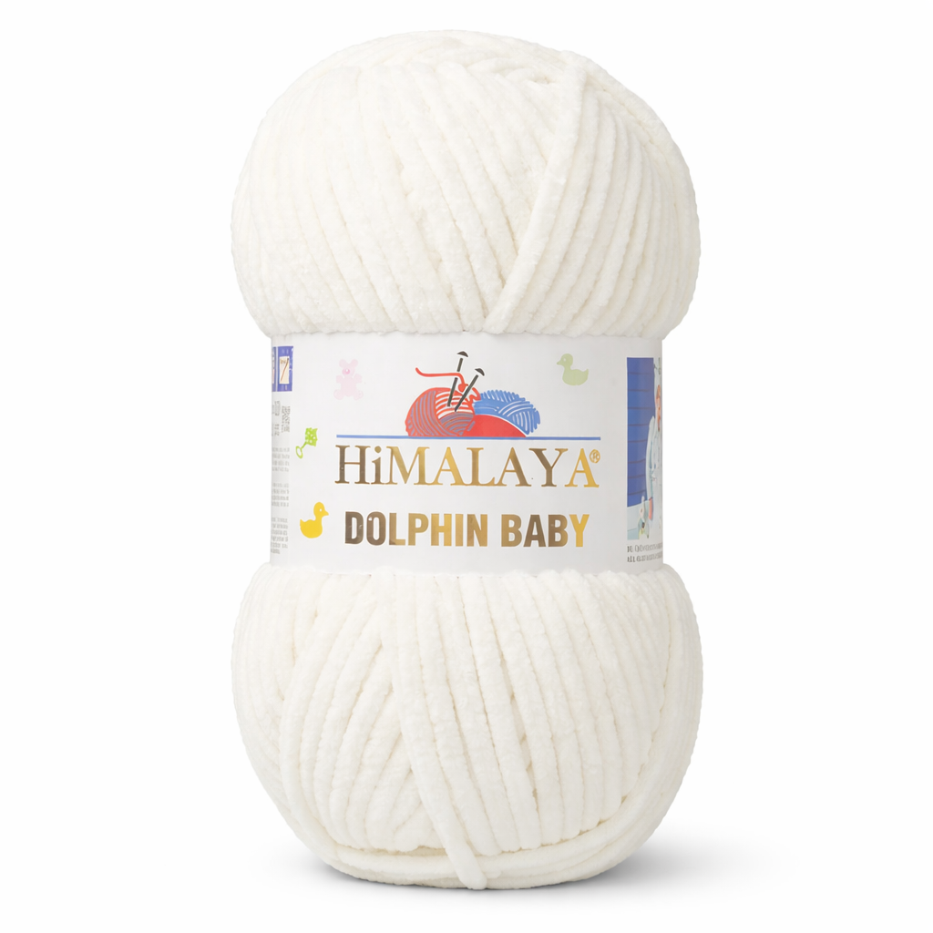 Himalaya Dolphin Baby 80308 Молочно-белый – плюшевая шенилл-пряжа