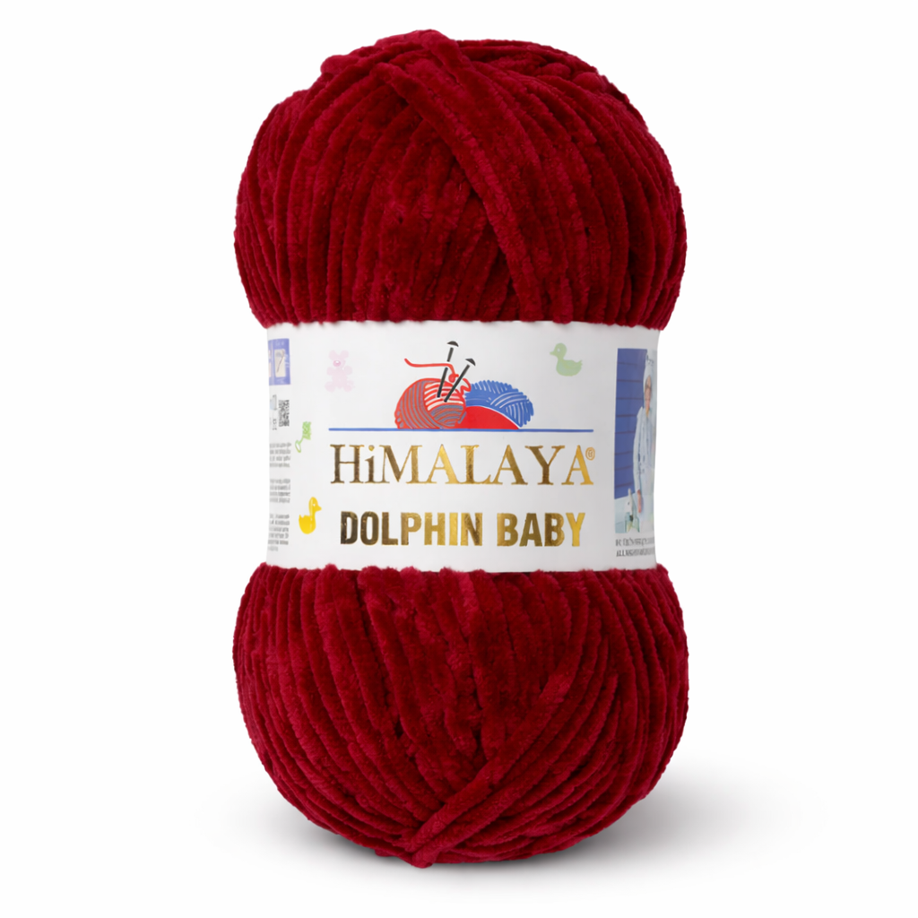 Himalaya Dolphin Baby 80322 Вишнёвый – плюшевая шенилл-пряжа