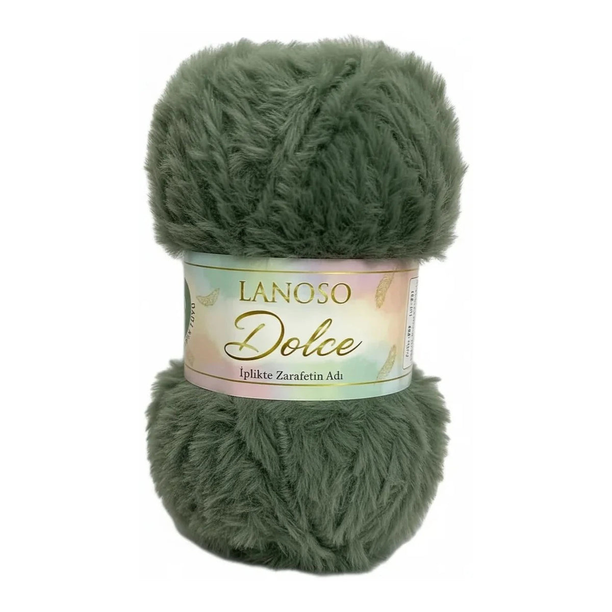 Lanoso Dolce 929 Haki – mākslīgās kažokādas dzija
