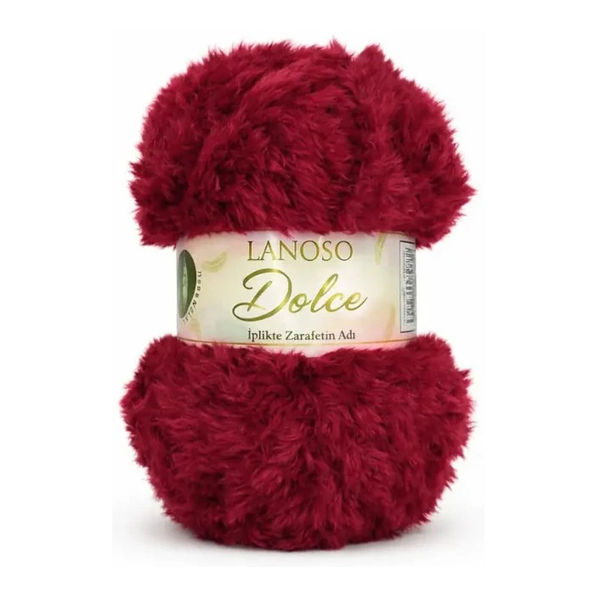 Lanoso Dolce 956 Sarkana – mākslīgās kažokādas dzija