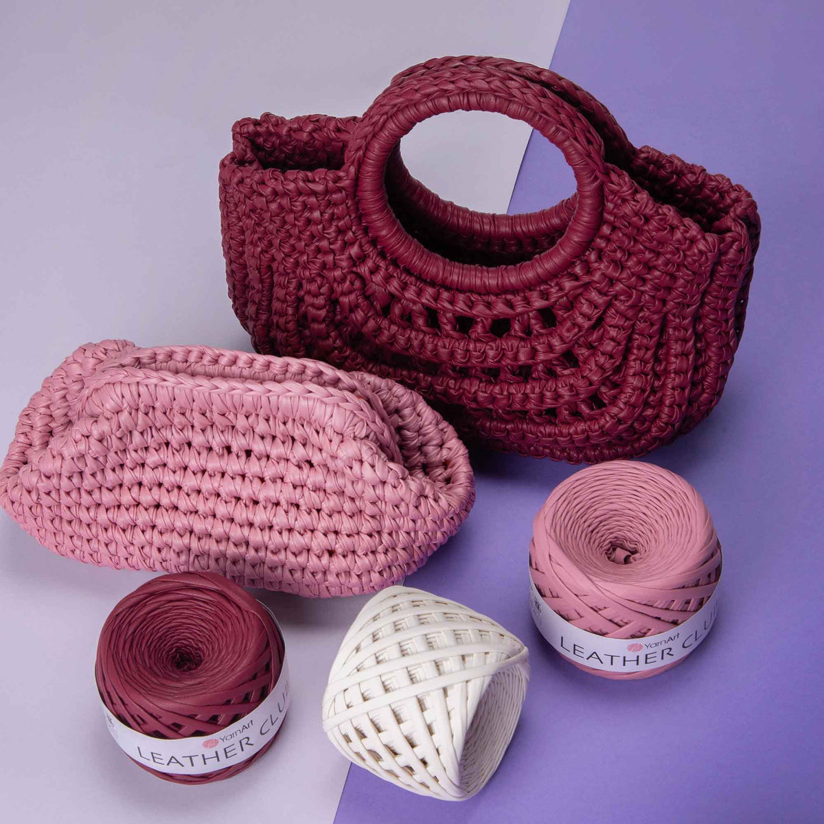 YarnArt Leather Club bags and balls
